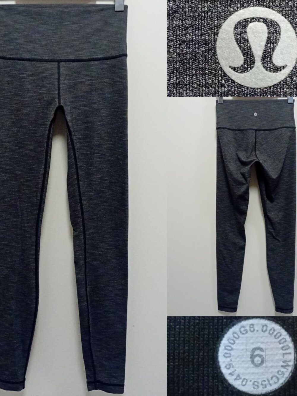 Lululemon Wunder Under Tight High-Rise Brushed FullOn Luxtreme Heathered 6 Small